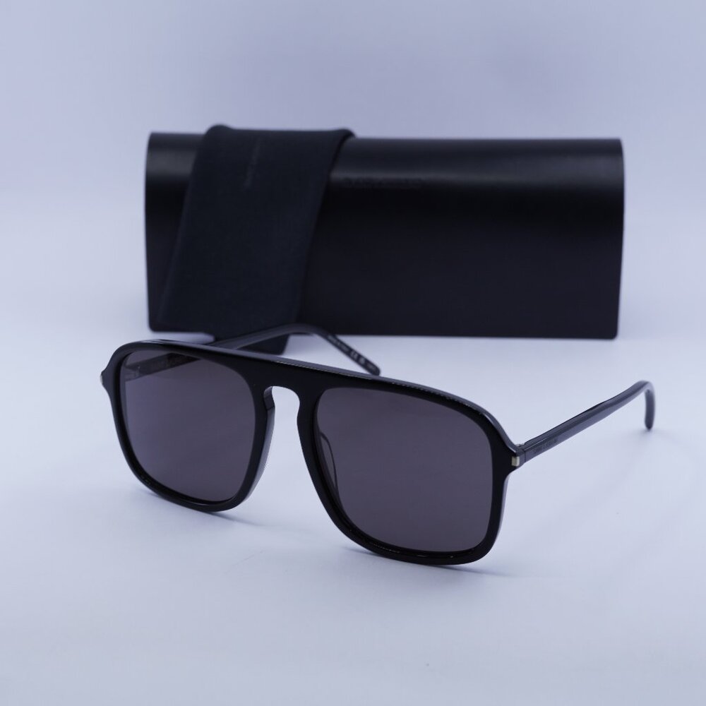 Saint Laurent SL590 001 Square Sunglasses - Black